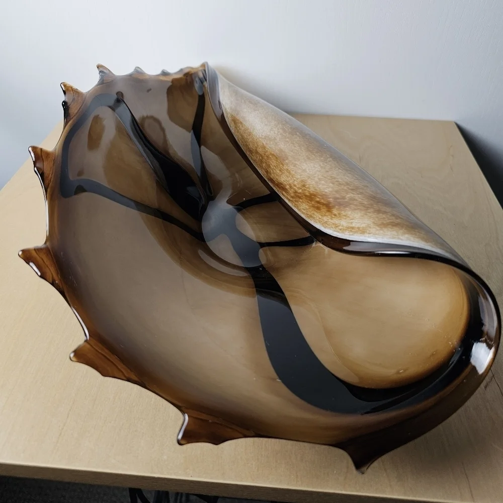 Murano Abstract Conch Shell Art Glass